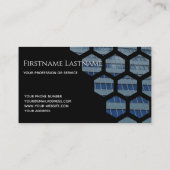 黒ガラスのファサード超高層ビル長方形bu 名刺 (裏面)