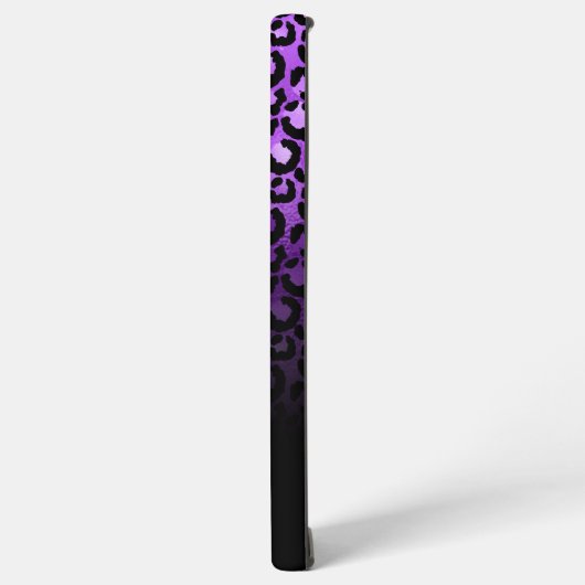 黒ガーリーと紫のヒョウのモノグラグラデーションム SAMSUNG GALAXYケース (左側面)