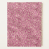 黒ガーリーまつげ金ゴールドPink Leopard Print プランナー手帳 (裏面)