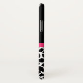 黒ガーリーキリンアニマルプリントかわいいホットピンクボウ Case-Mate iPhoneケース (裏面/右)