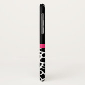 黒ガーリーキリンアニマルプリントかわいいホットピンクボウ Case-Mate iPhoneケース (裏面/左)