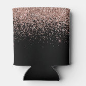 黒ガーリーバラ金ゴールド赤面ピンクグリッターモノグラム 缶クーラー (裏面)