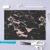 黒ガーリー大理石バラゴールドフォイル 薄葉紙 (クラフト)