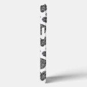 黒ガーリー白の愛ハート模様 Case-Mate iPhoneケース (裏面 / 右)