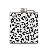 黒ガーリー白ヒョウ斑点モノグラム フラスク (裏面)