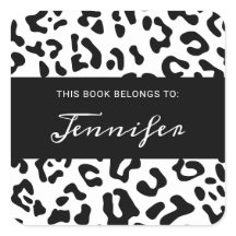 黒ガーリー白ヒョウ斑点