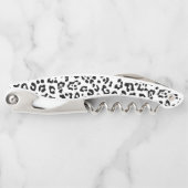 黒ガーリー白ヒョウ斑点 ソムリエナイフ (正面)