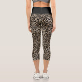 黒ガーリー金ゴールドグラムヒョウ印刷 カプリレギンス (裏面)