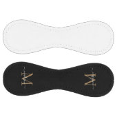 黒ガーリー金ゴールドモノグラムエレガントスクリモダンプト ソフトボール (パネル)