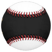 黒ガーリー金ゴールドモノグラムエレガントスクリモダンプト ソフトボール (裏面)