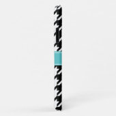 黒ガーリー青千鳥格子のモノグラム Case-Mate iPhoneケース (裏面/右)