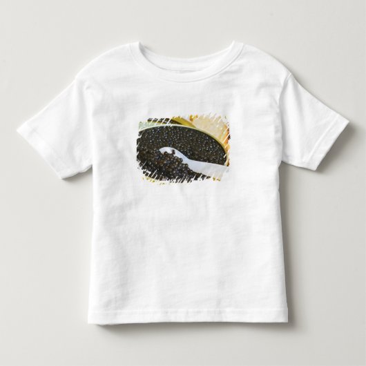 黒キャビアと真珠貝のスプーンで トドラーTシャツ (正面)