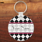 黒キーチアーガイルェーン キーホルダー (正面)