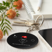 黒キーチェーン キーホルダー (側面)