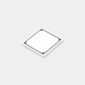 黒ギリシャ鍵装飾縁ど品 ポストイット (アングル)