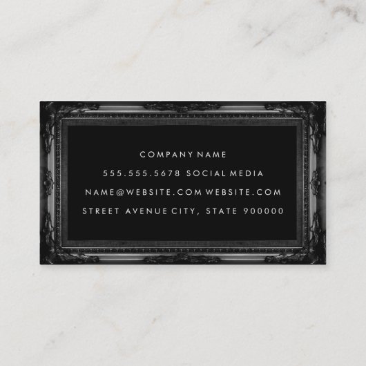 黒クラシカル枠 名刺 (裏面)