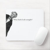 黒クラシックと白のMorseコードフレーズ マウスパッド (マウス)