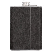 黒クラシックのエレガント金ゴールドパーソナライズされた フラスク (裏面)