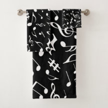 黒クラシックのシンプルと音楽のホワイトノート