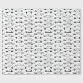 黒クラシックデザイン車 ラッピングペーパー (フラット)