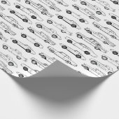 黒クラシックデザイン車 ラッピングペーパー (角)