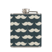 黒クラシック上の口ひげパタパーソナライズされたーン フラスク (裏面)