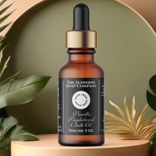 黒クラシック化粧品ドロッパーボトルラベル ラベル