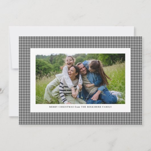 黒クラシック千鳥格子の白 シーズンカード (正面)