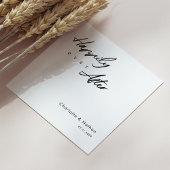 黒クラシック字の脚本の「楽しくずっと後に」結婚 スタンダードカクテルナプキン