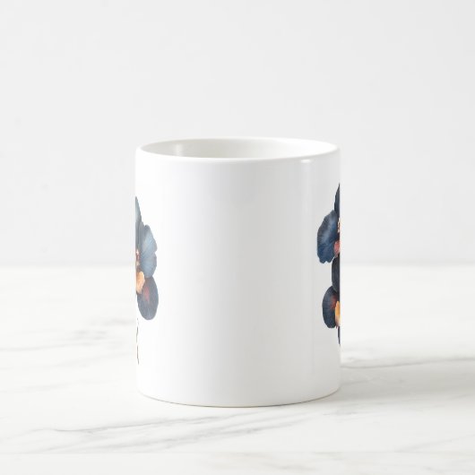 黒クラシック蘭コーヒーマグ コーヒーマグカップ (中央)