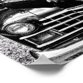 黒クラシック車ポスター ポスター (角)