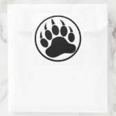 黒クラシック輪の内側の黒いクマの爪 スクエアシール (バッグ)