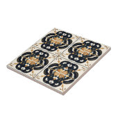 黒クリームタイル模様 タイル (側面)