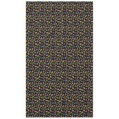 黒クールおもしろいマカロニカラフル模様 テーブルクロス (正面)