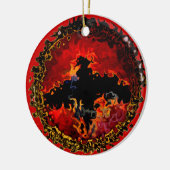 黒クールこうもりモダン セラミックオーナメント (左)