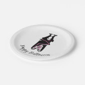 黒クールこうもり-ハッピーハローウィン-パーティー ペーパープレート (アングル)