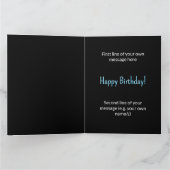 黒クールとネオンルックブルーレーサー男性へ カード (内部)