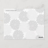 黒クールと灰色の花のフローラプリント ポストカード (裏面)