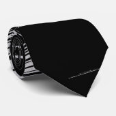 黒クールと白のストライプ ネクタイ (ロール)