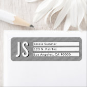 黒クールと白の差出人住所ラベル ラベル (インサイチュ)