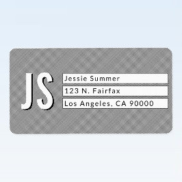 黒クールと白の差出人住所ラベル ラベル