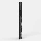 黒クールと薄い灰色の大理石 Case-Mate iPhoneケース (裏面/右)