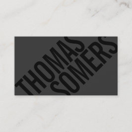 黒クールはっきりした印BLackタイポグラフィユニーク モダン 名刺