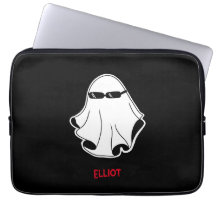 黒クールサングラスiPadカバー付き頭が切れる幽霊
