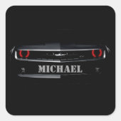 黒クールシェビーカマロユア名前をカスタムする スクエアシール (正面)