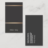 黒クールモダンと金ゴールドミニマル 名刺 (正面/裏面)