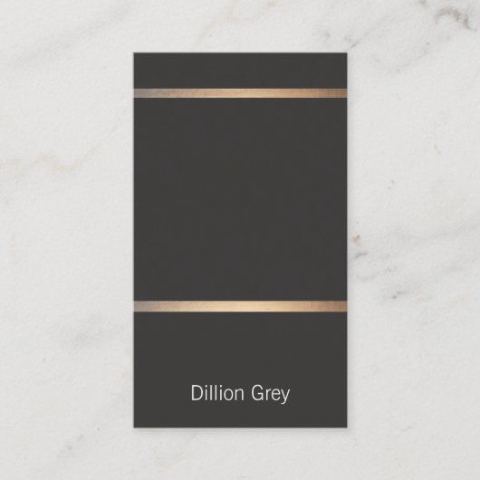 黒クールモダンと金ゴールドミニマル 名刺 (正面)