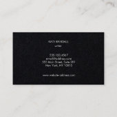 黒クールモダンプロフェッショナル 名刺 (裏面)