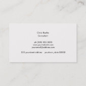 黒クールモダン円エンブレムコルクボード 名刺 (裏面)