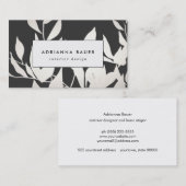 黒クールモダン白の離れ 名刺 (正面/裏面)